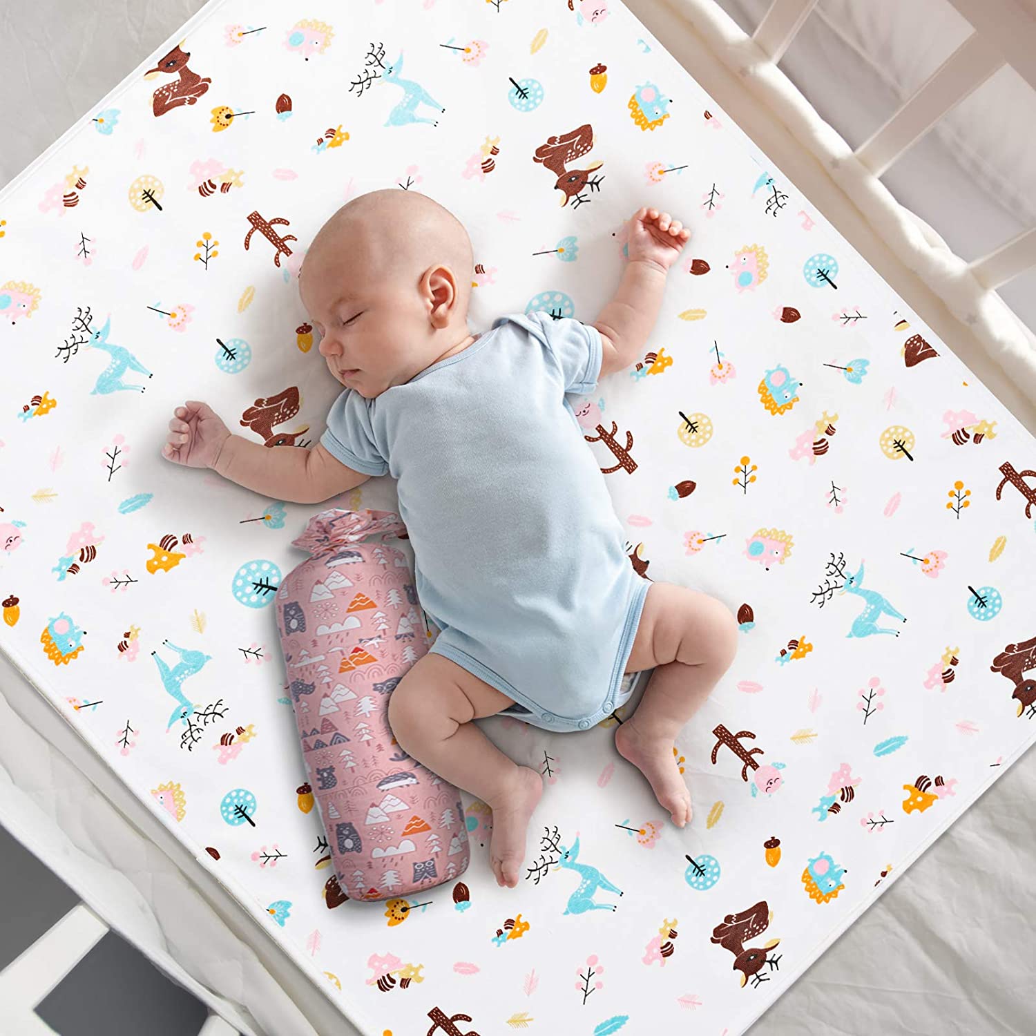 Baby Waterproof Bedding Diapering Changing Mat Washable Breathable Cotton MRDUK 